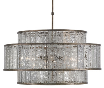 Fantine Eight Light Chandelier in Antique Mirror/Pyrite Bronze (142|9454)