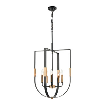 Heathrow Five Light Chandelier in Matte Black (45|15457/5)