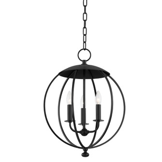 Wesley Three Light Pendant in Aged Iron (70|9117-AI)