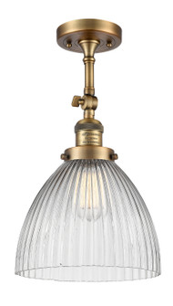 Franklin Restoration One Light Semi-Flush Mount in Brushed Brass (405|201F-BB-G222)