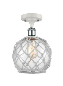 Ballston LED Semi-Flush Mount in White Polished Chrome (405|516-1C-WPC-G122-8RW-LED)