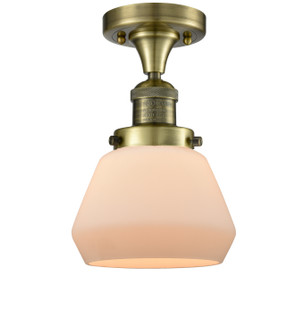 Franklin Restoration One Light Semi-Flush Mount in Antique Brass (405|517-1CH-AB-G171)