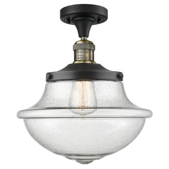 Franklin Restoration One Light Semi-Flush Mount in Black Antique Brass (405|517-1CH-BAB-G544)