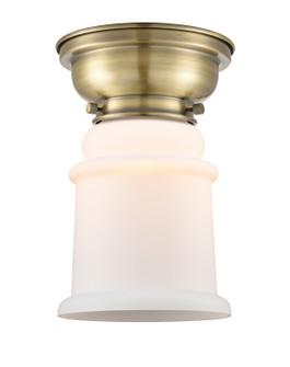 Franklin Restoration One Light Flush Mount in Antique Brass (405|623-1F-AB-G181)