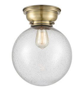 Franklin Restoration One Light Flush Mount in Antique Brass (405|623-1F-AB-G204-10)