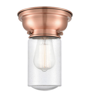 Franklin Restoration One Light Flush Mount in Antique Copper (405|623-1F-AC-G314)
