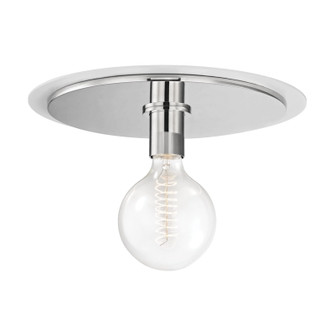 Milo One Light Flush Mount in Polished Nickel/White (428|H137501L-PN/WH)