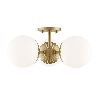 Paige Three Light Semi Flush Mount in Aged Brass (428|H193603-AGB)