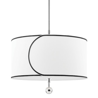 Zara Three Light Chandelier in Polished Nickel (428|H381701L-PN)