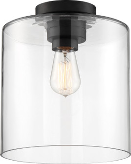 Chantecleer One Light Semi Flush Mount in Matte Black / Clear Glass (72|60-6779)