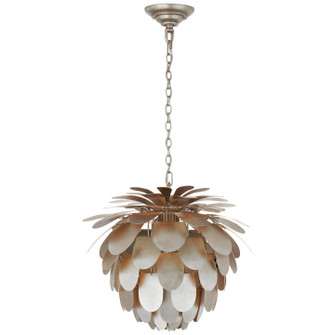 Cynara One Light Chandelier in Burnished Silver Leaf (268|CHC 5163BSL)