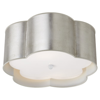 Bryce Two Light Flush Mount in Burnished Silver Leaf (268|KS 4117BSL/WHT-FA)