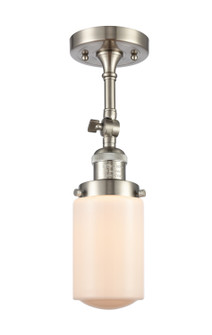 Franklin Restoration One Light Semi-Flush Mount in Brushed Satin Nickel (405|201F-SN-G311)