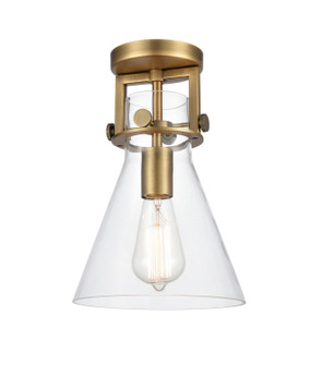 Downtown Urban One Light Semi-Flush Mount in Brushed Brass (405|411-1F-BB-8CL)