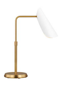 Tresa One Light Table Lamp in Matte White and Burnished Brass (454|AET1011BBSMWT1)
