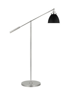 Wellfleet One Light Floor Lamp in Midnight Black and Polished Nickel (454|CT1131MBKPN1)