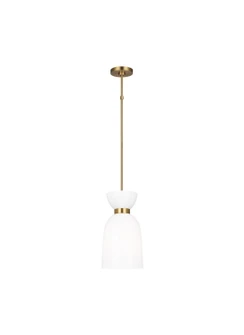 Londyn One Light Pendant in Burnished Brass with Milk White Glass (454|KSP1031BBSMG)