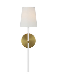 Monroe One Light Wall Sconce in Burnished Brass (454|KSW1091BBSGW)