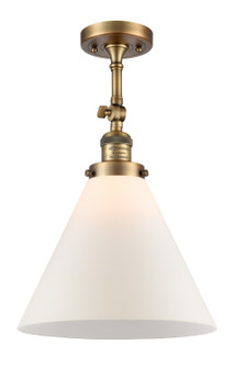 Franklin Restoration One Light Semi-Flush Mount in Brushed Brass (405|201F-BB-G41-L)