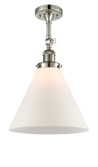 Franklin Restoration One Light Semi-Flush Mount in Polished Nickel (405|201F-PN-G41-L)