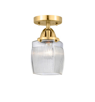 Nouveau 2 One Light Semi-Flush Mount in Satin Gold (405|288-1C-SG-G302)