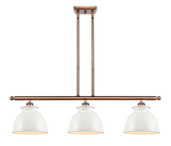 Ballston Three Light Island Pendant in Antique Copper (405|516-3I-AC-M14-W)