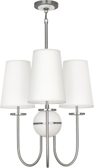 Fineas Three Light Chandelier in Dark Antique Nickel w/Alabaster Stone (165|1419)