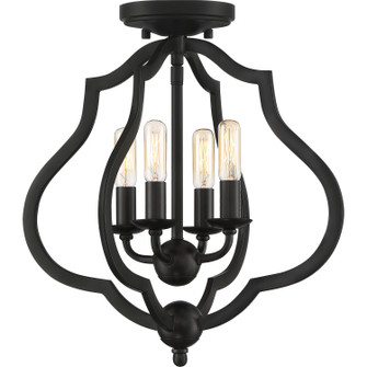 O'Keefe Four Light Semi-Flush Mount in Matte Black (10|OKF1715MBK)