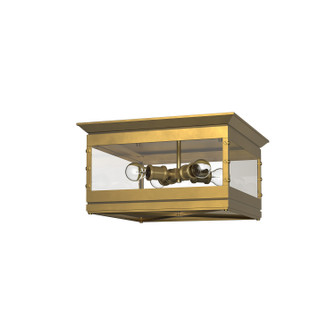 Douglas Four Light Flush Mount in Urban Bronze|Vintage Brass (452|FM351004VB)