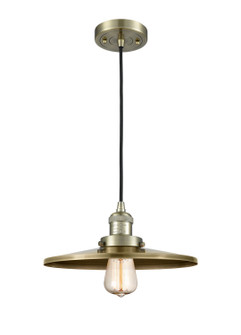 Franklin Restoration One Light Mini Pendant in Antique Brass (405|201C-AB-MFR-AB-12)