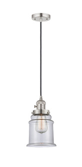 Franklin Restoration One Light Mini Pendant in Polished Nickel (405|201CSW-PN-G182)
