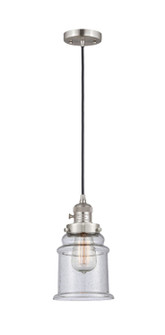 Franklin Restoration One Light Mini Pendant in Brushed Satin Nickel (405|201CSW-SN-G184)