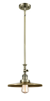 Franklin Restoration One Light Mini Pendant in Antique Brass (405|206-AB-MFR-AB-12)