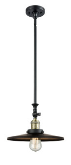 Franklin Restoration One Light Mini Pendant in Black Antique Brass (405|206-BAB-MFR-BK-12)