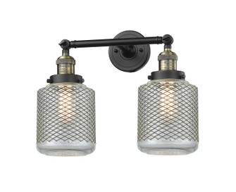 Franklin Restoration Two Light Bath Vanity in Black Antique Brass (405|208L-BAB-G262)