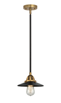 Nouveau 2 LED Mini Pendant in Black Antique Brass (405|288-1S-BAB-M6-BK-LED)