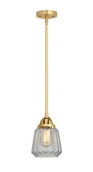 Nouveau 2 LED Mini Pendant in Satin Gold (405|288-1S-SG-G142-LED)