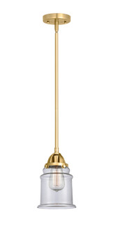 Nouveau 2 One Light Mini Pendant in Satin Gold (405|288-1S-SG-G182)