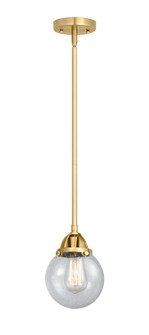 Nouveau 2 LED Mini Pendant in Satin Gold (405|288-1S-SG-G204-6-LED)