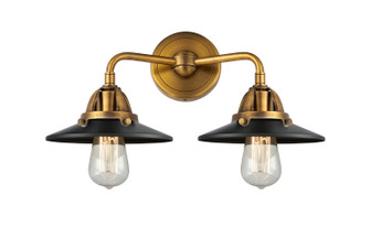 Nouveau 2 LED Bath Vanity in Brushed Brass (405|288-2W-BB-M6-BK-LED)