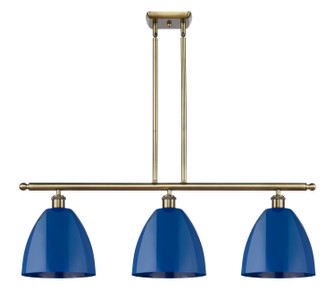 Ballston Three Light Island Pendant in Antique Brass (405|516-3I-AB-MBD-9-BL)