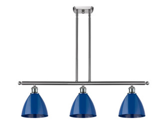 Ballston Three Light Island Pendant in Brushed Satin Nickel (405|516-3I-SN-MBD-75-BL)