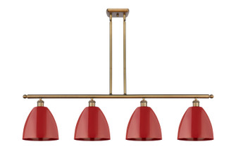 Ballston Four Light Island Pendant in Brushed Brass (405|516-4I-BB-MBD-9-RD)