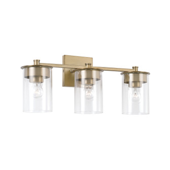 Mason Three Light Vanity in Aged Brass (65|146831AD-532)