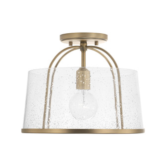 Madison One Light Semi Flush Mount in Aged Brass (65|247011AD)