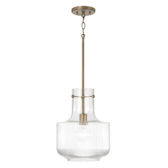 Nyla One Light Pendant in Aged Brass (65|345111AD)