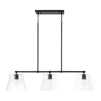 Baker Three Light Island Pendant in Matte Black (65|846931MB)