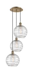Ballston Three Light Pendant in Antique Brass (405|113B-3P-AB-G1213-10)