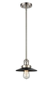 Franklin Restoration One Light Mini Pendant in Brushed Satin Nickel (405|201S-SN-M6-BK)