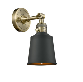 Franklin Restoration One Light Wall Sconce in Antique Brass (405|203SW-AB-M9-BK)